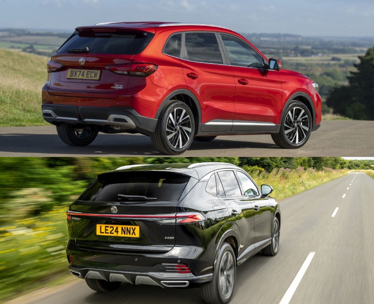 MG ZS vs HS rear