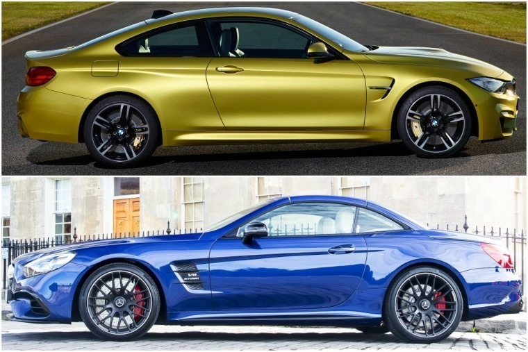 A matte-finished BMW, and Mercedes Designo colour – both are pricey options.