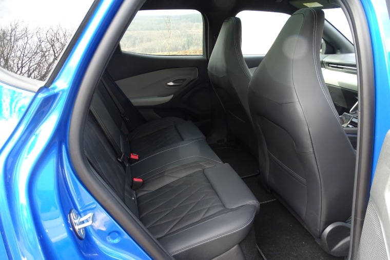 Ford Capri rear seats, Blue My Mind, MY2025