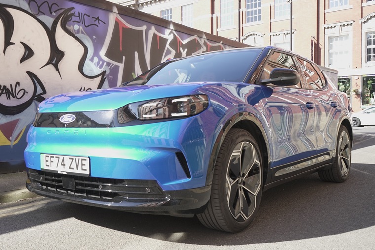 Ford Capri front nearside, Blue My Mind, MY2025