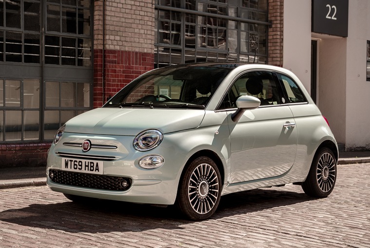 Fiat 500 Hybrid white