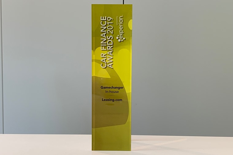Gamechanger In-house award at the 4th annual Car Finance Awards