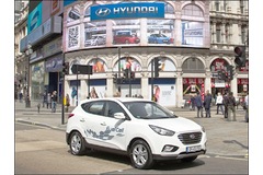 Hyundai&rsquo;s hydrogen-powered ix35 Fuel Cell vehicles arrive in London