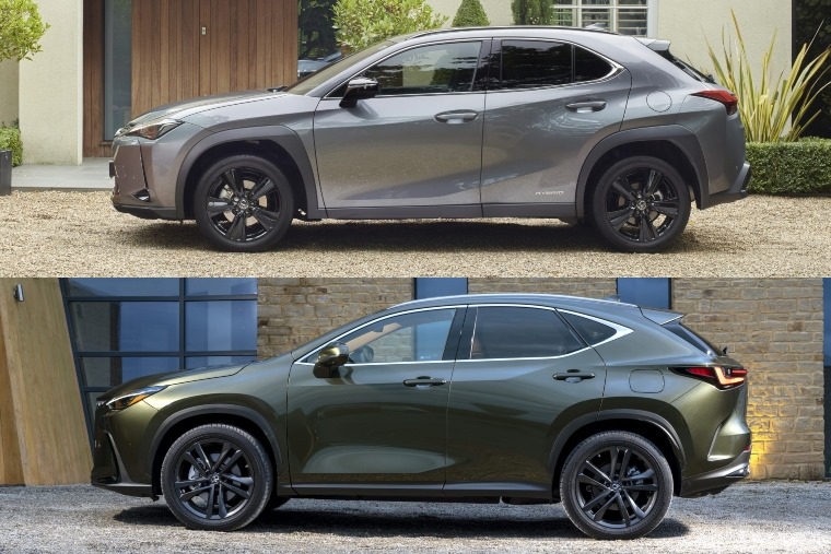 Lexus UX vs NX side by side
