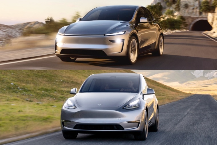 Model Y old vs new front