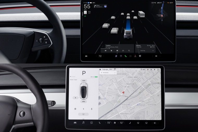 Model Y old vs new infotainment