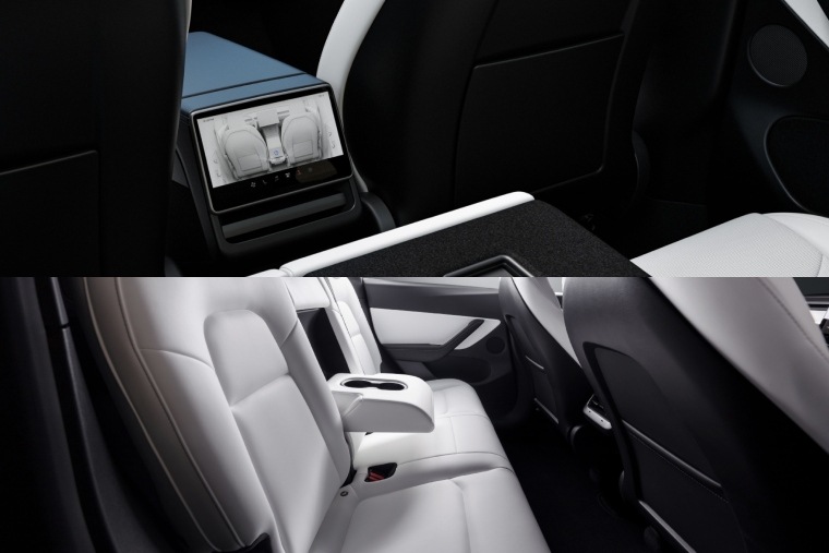 Model Y old vs new interior detail