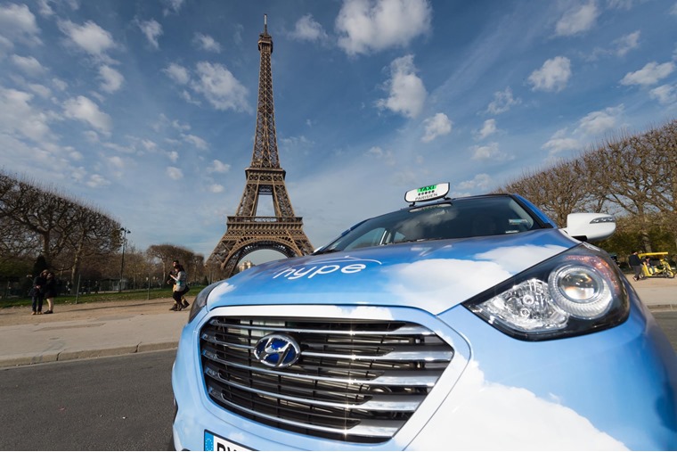 Breath of fresh air for Paris as Hyundai provides hydrogen taxi fleet