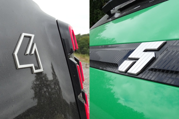 renault 4 vs 5 rear badge renault 4 vs 5 rear badge