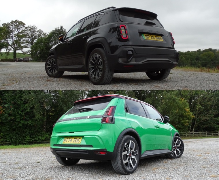 Renault 4 vs 5 rear Renault 4 vs 5 rear