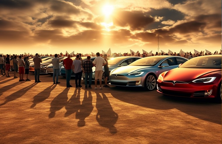Tesla Classic car show
