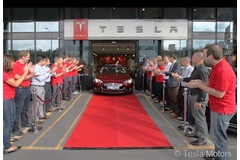 Tesla Model S electric car arrives in Europe