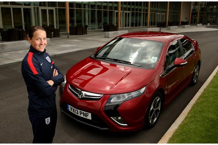 England football captain to kick about in Vauxhall Ampera