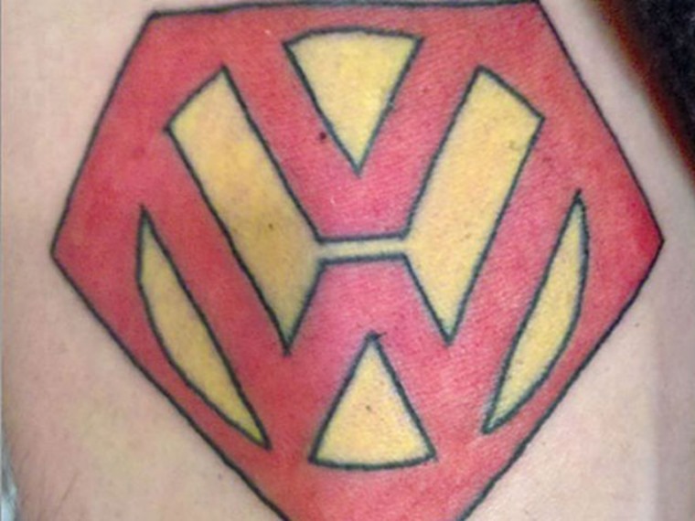 Volkswagen Superman tattoo fail