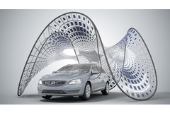 Volvo reveals beautiful and foldable solar canopy for its plug-in hybrid