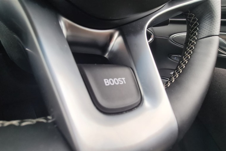 Genesis Electrified GV70 boost button